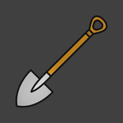 Shovel, spade color icon