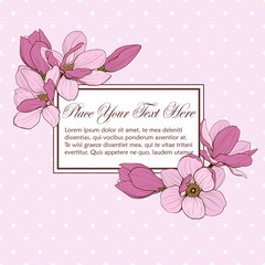 magnolia pink card rectangle frame