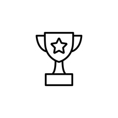winner award cup line black icon