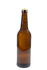 A bottle of beer on white background