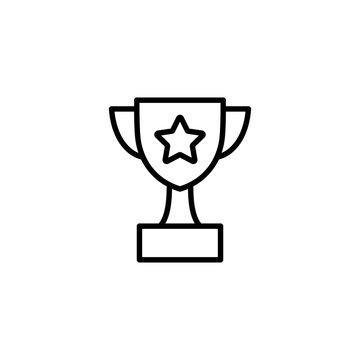 winner award cup line black icon