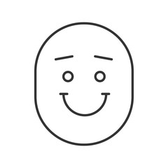 Happy and funny smile linear icon