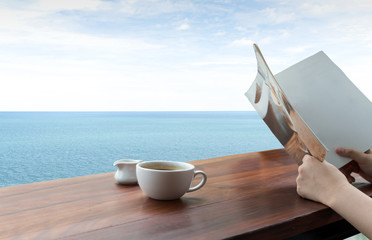 Beautiful tropical seascape and clean sky with white sand