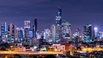 Naklejka premium Cityscape Night light 8