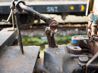 Rusted railway parts