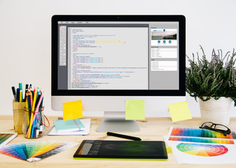 stationery desktop web coding design