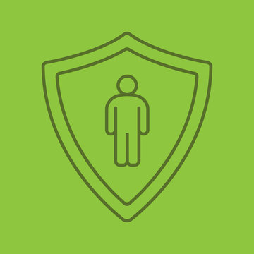 recommend clip art: Bodyguard linear icon