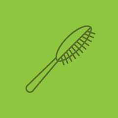 Hair brush linear icon