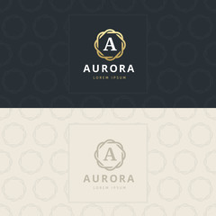 A Letter Logo, Icon with pattern. vector element