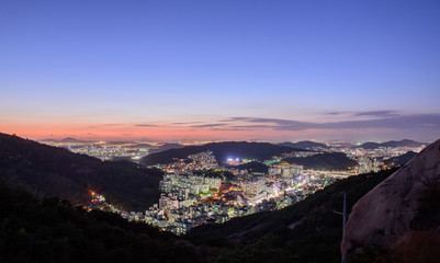 Fototapeta na wymiar Seoul city of downtown skyline at nigth,Korea