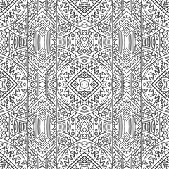 Native aztec style pattern abstract tribal black white