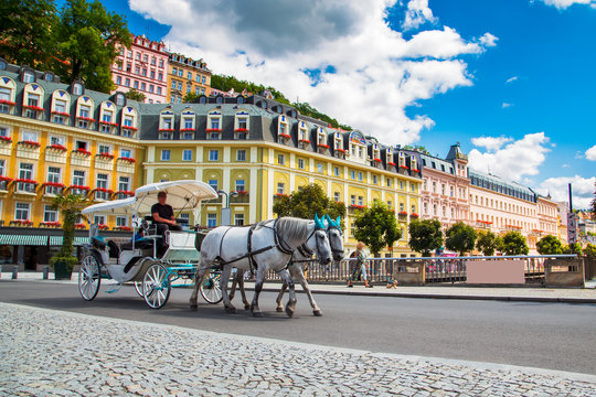 Karlovy Vary at summer daytime. Czech Republic