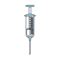 syringe healthcare icon image vector illustration design sketch style