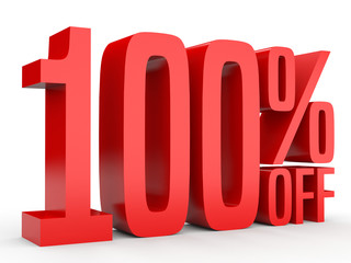 One hundred percent off. Discount 100 %.