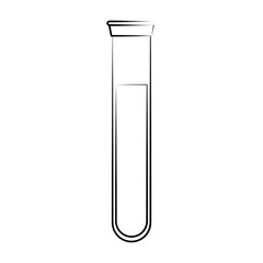 test tube with blood healthcare icon image vector illustration design sketch style