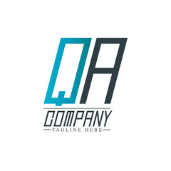 Initial Letter QA Design Logo Template