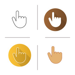 Obraz premium Attention hand gesture icon