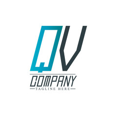 Initial Letter QV Design Logo Template