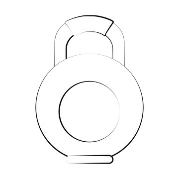 kettlebell fitness related icon image vector illustration design sketch style