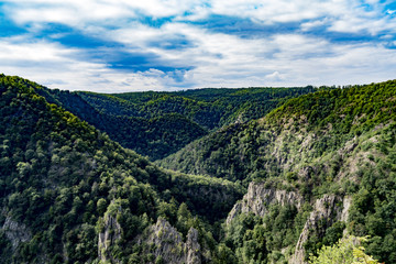 Blick ins Bodetal von der Rosstrappe in Thale ( Harz / Deutschland )