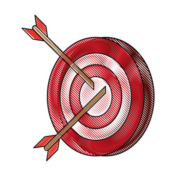 darts on bullseye icon image vector illustration design