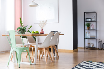 Pastel dining room