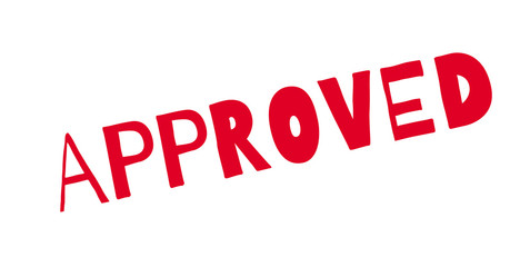 Approved rubber stamp. Grunge design with dust scratches. Effects can be easily removed for a clean, crisp look. Color is easily changed.