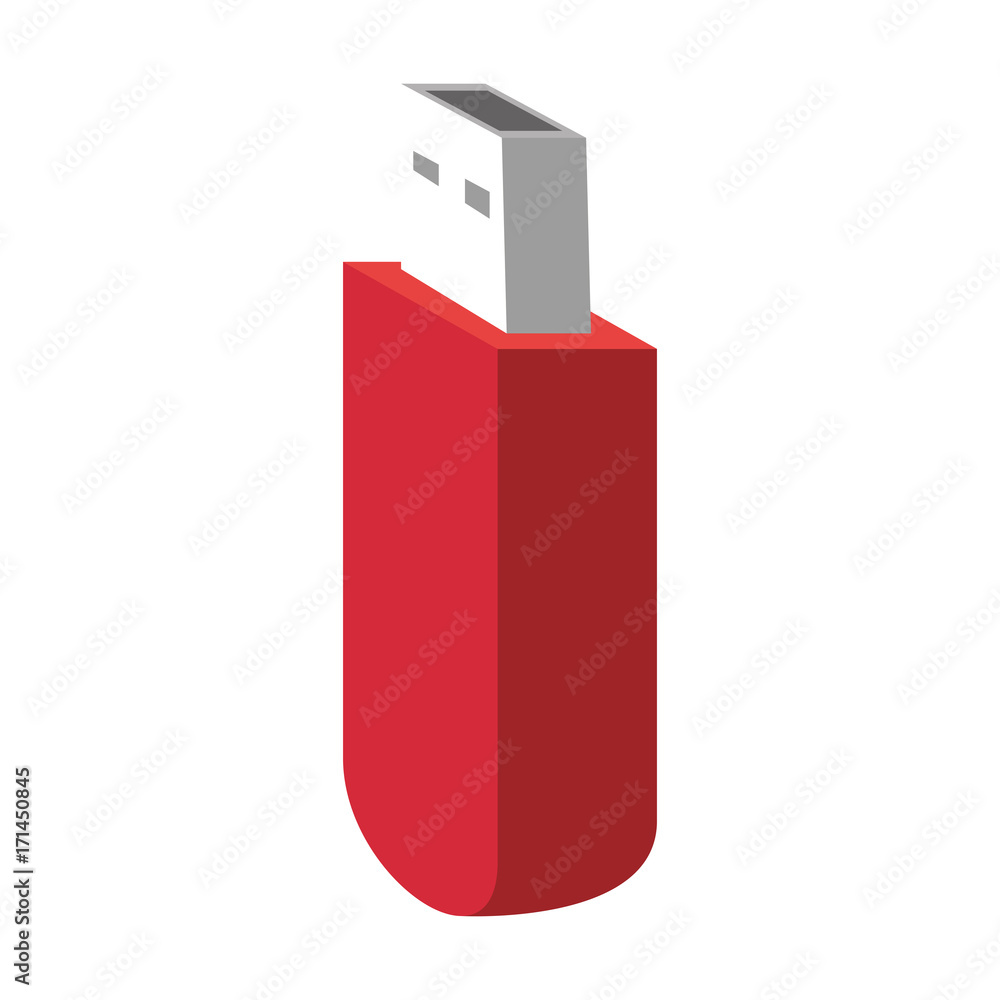 Poster usb memory isolated icon