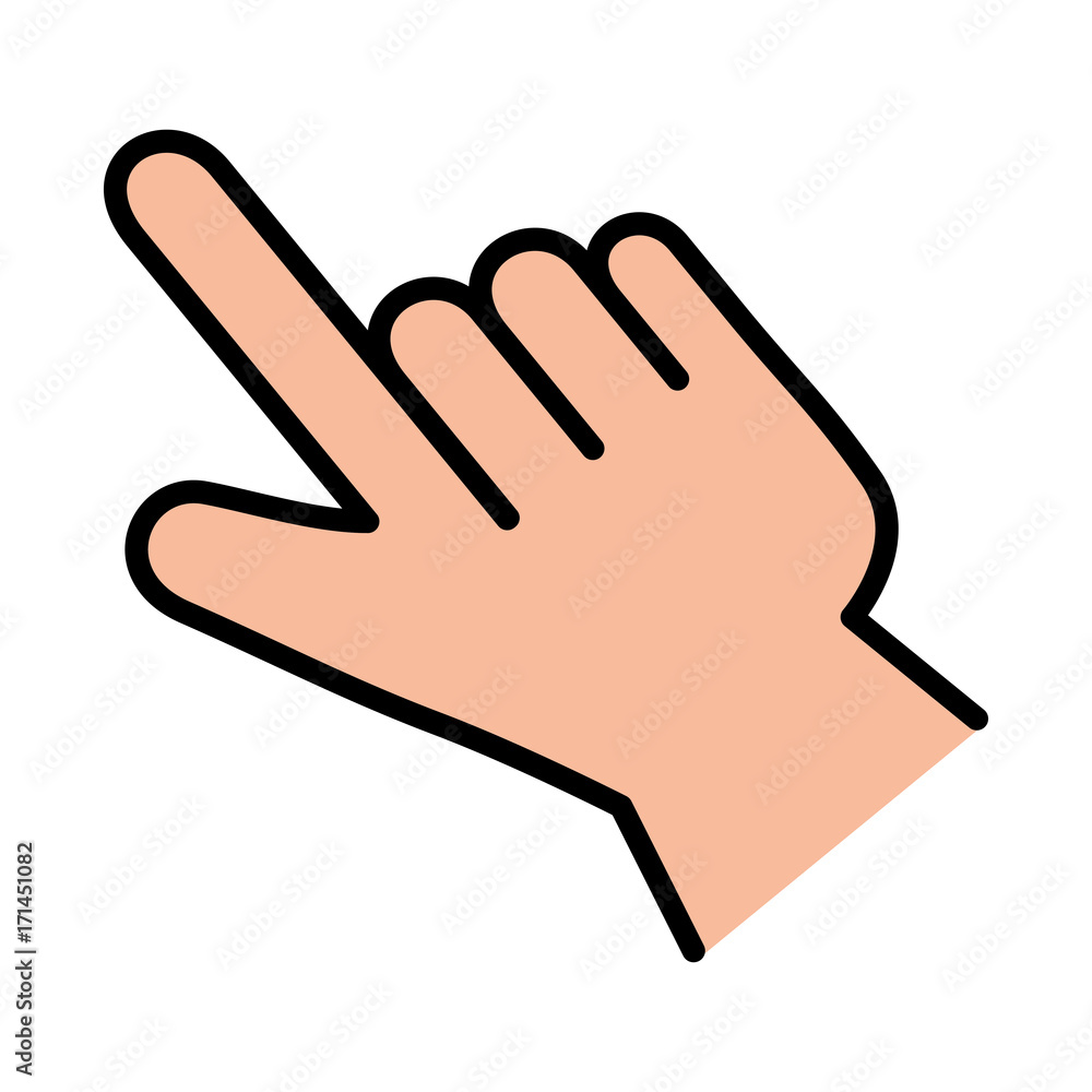 Poster pointer hand index isolated icon