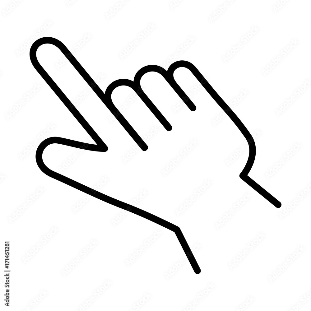 Poster pointer hand index isolated icon