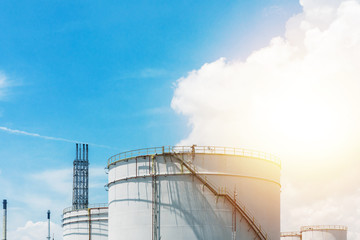 Oil refinery and Oil industry under blue sky