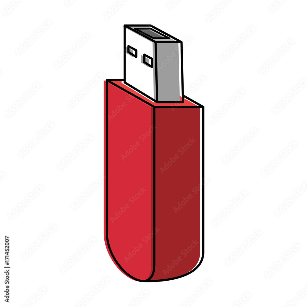 Poster usb memory isolated icon