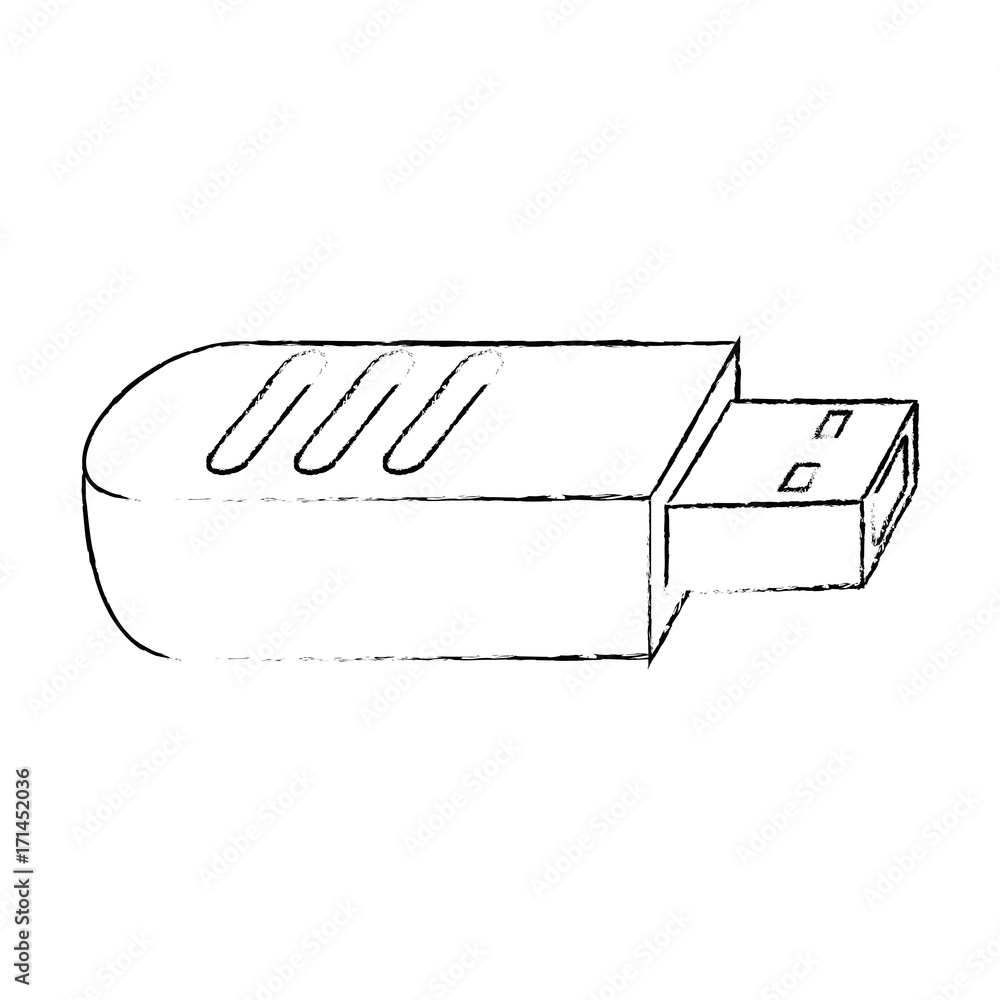 Poster usb memory isolated icon