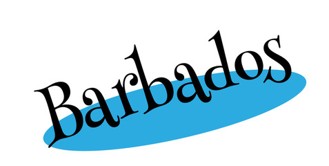 Barbados rubber stamp. Grunge design with dust scratches. Effects can be easily removed for a clean, crisp look. Color is easily changed.