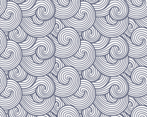 Abstract wind texture, sea, ocean and river vector waves background. Smoke and steam gray pattern.