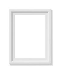 White picture frame. Portrait orientation