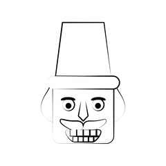 nutcracker toy christmas related icon image vector illustration design