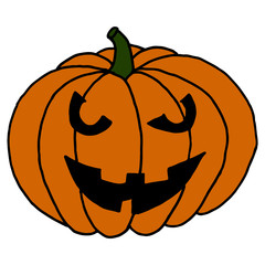 Hand Drawn Halloween Set. Pumpkin.