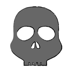 skull alert symbol icon vector illustration design