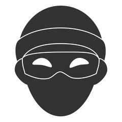 thief dangerous avatar character vector illustration design