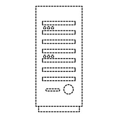 computer tower isolated icon vector illustration design