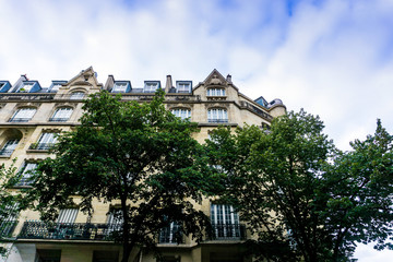 antique city building in paris, france Europe
