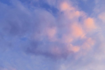 blue and pink cloudy sky