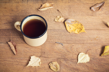 Autumn. Cup of tea.
