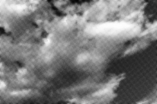 Abstract monochrome halftone pattern background.