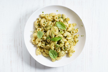 pasta with pesto sauce