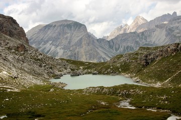 Naklejka na ściany i meble Dolomite's landscape - Puez odle natural park