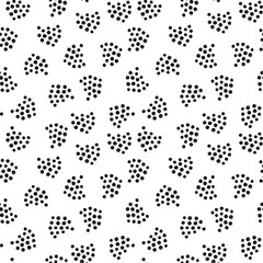 Seamless abstract pattern background with hand drawn doodle geometric figures circles on white