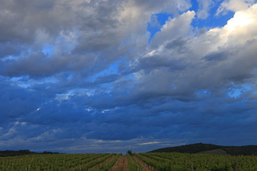 Nuages et ciel dans la campagne francaise
