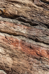 stratified sedimentary rocks